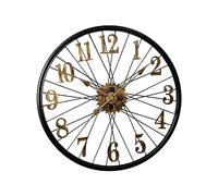 WILsem Reloj de pared de metal con forma de rueda de bicicleta creativa, vintage, grande, para sala de estar, relojes colgantes, interior, moderno, decoración del hogar, horologe
