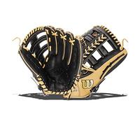 Wilson 2023 A2000 Superskin 1810 (de) Guantes de béisbol Outfield, Unisex, Negro/Rubio, 12.75"