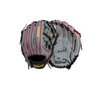 Wilson 2024 A450 - Guante de béisbol Juvenil de 11.5 Pulgadas, para diestros, Gris/Negro/Amarillo