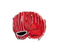 Wilson 2024 A450™ - Guante de béisbol Juvenil de 11 Pulgadas, para lanzar a la Derecha, Rojo/Blanco