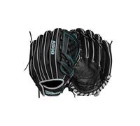 Wilson 2024 A500™ Siren™ Guante de sóftbol juvenil de lanzamiento rápido para cuadro de 12 pulgadas, lanzamiento con mano derecha, negro/verde azulado