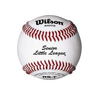 Wilson A1072 Senior Little League Tournament Series Baseball (12 Unidades), Color Blanco