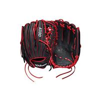 Wilson A700 12 Pulgadas Guante de béisbol, Unisex-Teen, Negro/Rojo