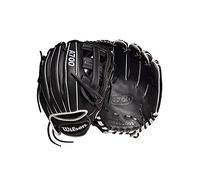 Wilson A700 Fastpitch Guante de sóftbol, Niñas, Negro/Blanco, 12 Pulgadas