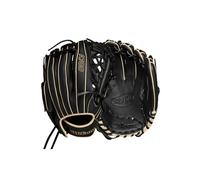 Wilson A700 - Guante de béisbol para lanzador de béisbol de 12 pulgadas, negro/rubio, lanzamiento a mano izquierda