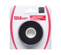 Wilson Sobregrip de Pádel Absorbx, Ultraabsorbente, Sensación de Agarre Seco, Juego Duradero con Sudor, Tamaño para Pala de Pádel, Paquete de 3, Color Negro