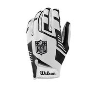 Guantes de fútbol americano Adulto - Wilson NFL extensibles blanco y negro Unique size