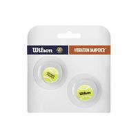 Wilson Antivibrador Roland-Garros Pro Feel, Amarillo/Negro, Pack de 2 | Amortiguador de vibraciones para raqueta de tenis con motivo de Roland Garros, absorción de impactos en encordado