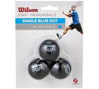 Wilson Ball, Staff Pelota De Squash 3 Unidades Unisex Azul Negro Adulto, Negro (Black), Balls