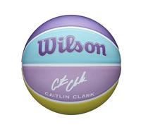 Wilson Balón Caitlin Clark Inspire, con Canales de Precisión, con Flujo de Aire Mejorado y Tracción Universal, Persigue la Ambición, Color: Morado, Talla: 5