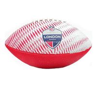 Wilson Balón de Fútbol Americano NFL London Games Tailgate, Diseño Oficial de los London Games, Proporciona Agarre Seguro, Elaborado con Costuras Resistentes, Color: Blanco/Azul/Rojo, Tamaño Junior