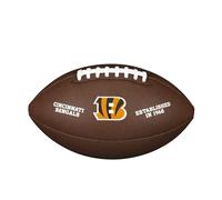 Wilson Balón de Fútbol Americano NFL Team Backyard Legend, Fabricado con Cuero Artesanal con una Vejiga de Aire Segura, Diseño Robusto, Equipo: Cincinnati Bengals, Color: Negro/Naranja, Tamaño Oficial