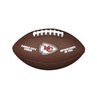Wilson Balón de Fútbol Americano NFL Team Backyard Legend, Fabricado en Cuero Artesanal con Cámara de Aire Segura, Diseño Robusto, Equipo: City Chiefs, Color: Marrón, Tamaño Oficial