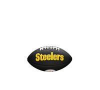 Wilson Balón de Fútbol Mini NFL Team Soft Touch Football, Proporciona Agarre Seguro y un Tacto Suave, para Juego al Aire Libre, Equipo: Pittsburgh Steelers, Color: Negro, Tamaño Mini