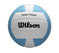 Wilson Balón de Voleibol Pro Tour, Preciso, Cámara de Bloqueo de Presión y Cubierta Sintética Premium, Juego Recreativo en Interiores, Tamaño Oficial, Color: Azul Cielo/Blanco