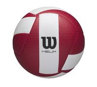 Wilson Balón Helix Game, Especialmente Diseñado para Alto Rendimiento, Proporciona Agarre Avanzado y Control Optimizado Fabricado con Microfibra Premium, Color: Rojo/Blanco, Tamaño Oficial