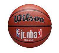 Wilson Balón Jr NBA Auténtico Interior/Exterior, Proporciona Control Humedad, con un Diseño de Doble Profundidad y Retención de Aire Superior, Color: Marrón, Talla: 6