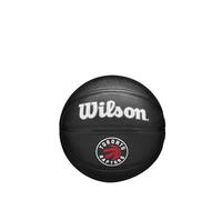 Wilson Balón Mini NBA Team Tribute, Cuenta con Canales de Precisión y un Agarre Dinámico con Estabilidad de Aire Mejorada, Aprobado por la NBA, Equipo: Toronto Raptors, Color: Negro, Talla: 3