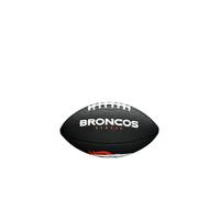 Wilson Balón Mini NFL Team Soft Touch, Proporciona Agarre Seguro y un Tacto Suave, para Juego al Aire Libre, Equipo: Denver Broncos, Color: Negro, Tamaño Mini