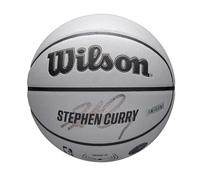 Wilson Balón NBA Player Icon UV, Diseño Stephen Curry, con Protección UV y Textura Pure Feel, Proporciona Recubrimiento de Agarre Verdadero y Rebote Confiable, Color: Gris, Talla: 7
