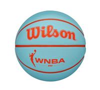 Wilson Balón WNBA DRV, con Canales de Precisión y una Cubierta de Rendimiento, con Estabilidad de Aire Superior y el Diseño Clásico de la WNBA, Color: Aqua/Naranja, Talla: 6