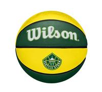 Wilson Balón WNBA Team Tribute, Fabricado con Canales de Precisión para Agarre Excepcional, Superficie Adaptable, Representa a Tu Equipo, Equipo: Seattle Storm, Color: Azul Real, Talla: 6