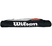 Wilson WTB1810 Bolsa Tubular Baloncesto Correa de Hombros Ajustable con Cremallera Capacidad para 5 Pelotas, Unisex-Adult, Negro