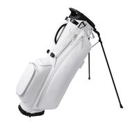 Wilson Bolsa de Golf The 1914, Unisex, con Exterior de Piel de Poliuretano y Patas de Carbono, Organización Premium y Transporte Cómodo en Cada Ronda, Color Blanco