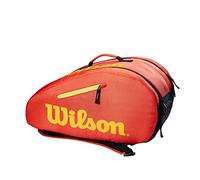 Wilson Bolsa de pádel para niños y jóvenes, Para hasta 4 raquetas, Naranja/Amarillo, WR8902102001