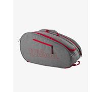 Wilson Bolsa De Padel Team, Unisex - Color: Gris/Rojo Brillante