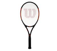 wilson Burn Elite 105 - Raqueta de tenis para adultos (disponible en tamaños de agarre 1 a 4) (agarre 3 (4 3/8 pulgadas), negro, naranja, talla única