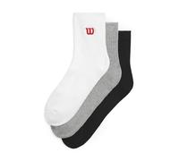 Calcetines de Tenis Wilson Quarter Top Sock Blanco brillante/Negro Pack 31 - 35 EU