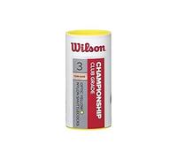 Wilson Championship Volantes de bádminton, Velocidad 77, Plástico/Corcho Natural, WRT6040YE77, Championship, Amarillo, Tubo de 3 Unidades