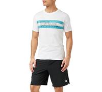 Wilson Chi Script Cotton Tee Men's, Tennis Shirt Hombre, Blanco (White), S
