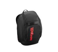 WILSON Clash V3 Super Tour - Mochila de tenis, color negro/infrarrojo, capacidad para hasta 2 raquetas