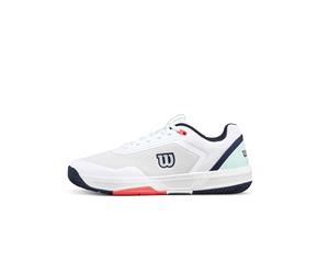 Wilson Courtglide Zapatillas Tenis Hombre, Blanco/Bay/Coral, T. 44
