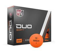 Wilson Duo Soft Pelotas de Golf, Experimenta una Sensación Suave y una Energía Dinámica, Impulso de Velocidad con Diseño de Vuelo Preciso, Color: Naranja, Pack de 12