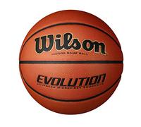 Wilson Balón de baloncesto Evolution – Cuero sintético, Interior/Exterior, Naranja, Talla única