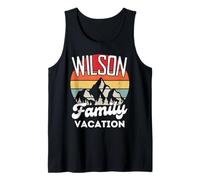 Wilson Family Vacation Mountain Retro Sunset Matching Camiseta sin Mangas
