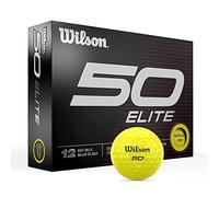 Wilson Fifty Elite - Pelotas de golf (12 unidades), color amarillo