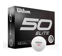 Wilson Fifty Elite - Pelotas de golf (12 unidades), color blanco