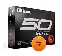 WILSON Fifty Elite - Pelotas de golf (12 unidades), color naranja