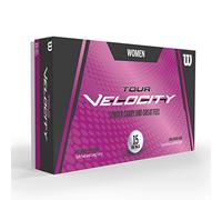 Wilson Golf Tour Velocity para Mujer, 15 Bolas, Blanco, Compresión 70, Ionómero, para Máxima Distancia y Sensación Agradable, WGWR74000