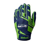 Guantes de fútbol americano wilson ad nfl stretch fit se verdeazu ADULTO