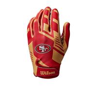 Guantes de Fútbol Americano Wilson Ad Nfl Stretch Fit Sf Rojo/Dorado ADULTO
