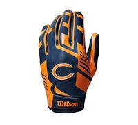 Guantes de Fútbol Americano Wilson Ad Nfl Stretch Fit Ch Azul/Naranja ADULTO