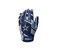Wilson Guantes NFL TEAM SUPER GRIP, Talla única para jóvenes, Silicona/licra elástica