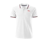 Wilson Hombre Polo, CHI CTN Pique Polo, Algodón, Blanco, Talla S, WRA791002SM
