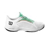 Wilson Hurakn 2.0, Padel Sneakers Mujer, White/Biscay Green, 36 2/3 EU