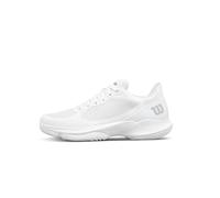 Wilson Hurakn Lite Zapatillas de Pádel para Mujer, con Pro Torque Chassis y Soporte Específico para el Pie Femenino, Estabilidad Ligera y Agarre Óptimo, Blanco/Blanco/Plata, Talla 38 2/3